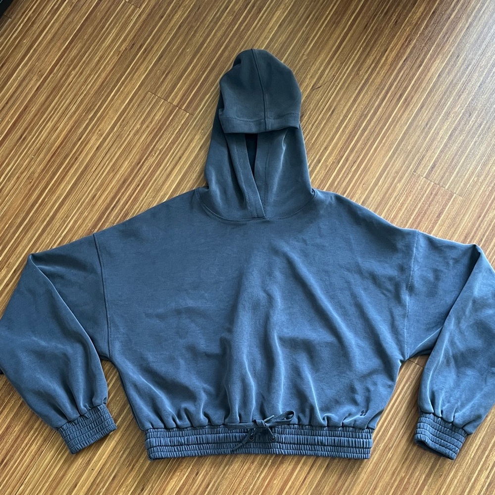 Sweaty Betty Blue Cropped Hoodie
